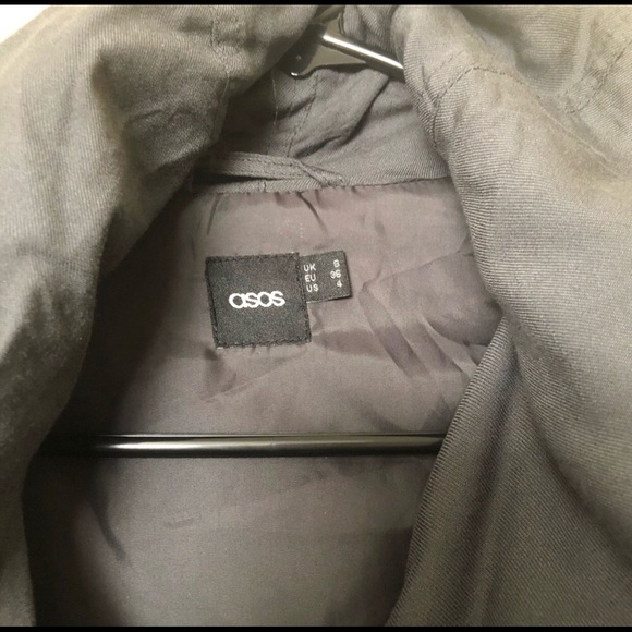 ASOS Grey Shell Jacket Size 4 - Picture 2 of 5